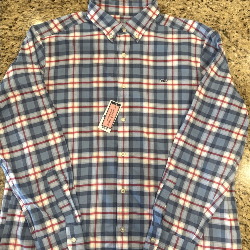 NEW with tags Vineyard Vines Plaid Flannel XL